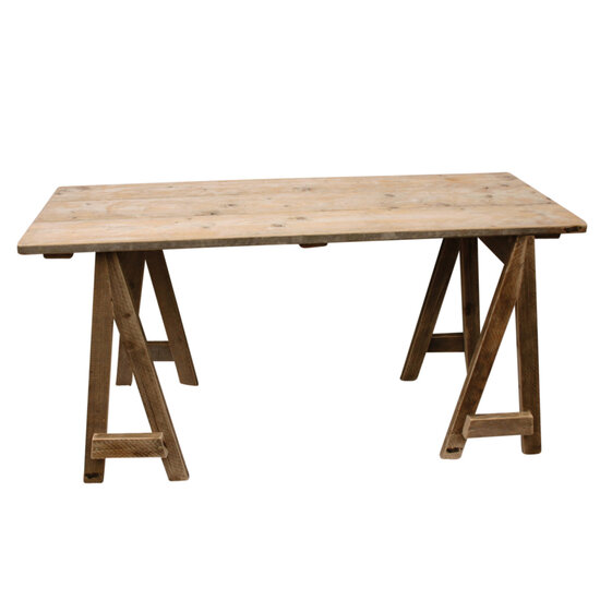 Wonderbaar Schragen tafel van oud steigerhout met schragen naar keuze XR-46